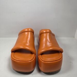 Steve Madden Orange Platform Slide Mules